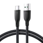 Joyroom Multi-Color Series SA34-AC6 Kabel USB-A / USB-C 100W rychlý přenos 1m – černá