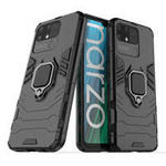 Ring Armor odolný kryt hybridního pouzdra + magnetický držák Realme Narzo 50A černý