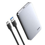 Ugreen kapesní pouzdro na pevný disk 2,5&#39;&#39; SATA 3.0 6Gbps šedá + kabel USB - USB typu C 0,5 m (CM300)