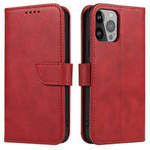 Peněženka se stojánkem pro iPhone 15 Pro Max Magnet Case – červená