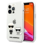 Pouzdro KARL LAGERFELD Apple iPhone 13 Pro Max průhledné pevné pouzdro Karl &amp; Choupette Clear