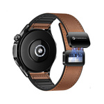 Pasek do Samsung Galaxy Watch Forcell F-Design FS20 magnetyczny skóra ekologiczna 22 mm brązowy