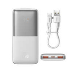 Baseus Baseus Pro 10000mAh 20W bílá powerbanka s USB Type A - USB Type C 3A 0,3m kabelem (PPBD040202)