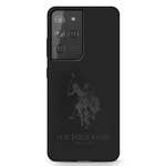 Pouzdro US POLO Samsung Galaxy S21 Ultra Silicone On Tone USHCS21LSLHRTBK Black Case