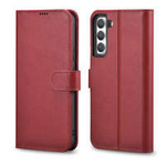 iCarer Haitang Leather Wallet Case leather pouzdro pro Samsung Galaxy S22+ (S22 Plus) peněženkový kryt červený (AKSM05RD)