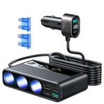 Joyroom 9v1 nabíječka notebook do auta 154W - 5x USB / 1x USB typu C / 3x zásuvka zapalovače Power Delivery / Quick Charge / PPS / AFC / FCP černá (JR-CL06)