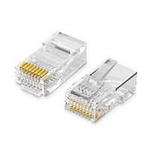 Ugreen 100x koncový konektor RJ45 8P8C (UTP Cat. 5 / Cat. 5e) transparentní (NW110)