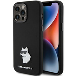 Etui Karl Lagerfeld KLHCP15LSMHCNPK iPhone 15 Pro 6.1" czarny/black Silicone Choupette Metal Pin Case