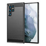 Carbon Case flexibilní pouzdro kryt Samsung Galaxy S22 Ultra černý