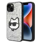 Karl Lagerfeld KLHCP14MG2CPS iPhone 14 Plus 6,7" stříbrná/stříbrná hardcase Glitter Choupette Patch
