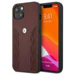 BMW Apple iPhone 13 Mini Pouzdro zakřivené perforované červené pevné pouzdro