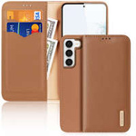 Dux Ducis Hivo obal Samsung Galaxy S23 flip cover wallet stand RFID lock brown