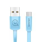 Kabel Plochý USAMS USB-C 1,2 m modrý
