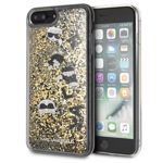 Pouzdro KARL LAGERFELD Apple iPhone 7 Plus 8 Plus Glitter KLHCI8LROGO Black Gold Hardcase