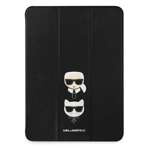 Pouzdro KARL LAGERFELD Apple iPad 12.9 Pro 2021 Book Saffiano Karl & Choupette černé Case