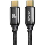 USAMS Kabel opletený kabel U82 USB-C na USB-C 2m 240W PD 3.1 Fast Charging black/black SJ581USB01 (US-SJ581)