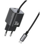 Ładowarka sieciowa USAMS JC Series CC264 30W GaN Mini Fast Charger 2xUSB-C czarny