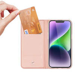 Peněženka Dux Ducis Skin Pro pro iPhone 15 Plus – růžová