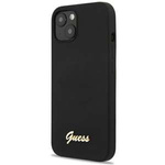 Guess GUHCP13MLSLMGBK iPhone 13 6,1" nero/nero durocase Silicone Script Gold Logo