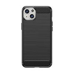 Ohebné pouzdro s karbonovým vzorem pro iPhone 15 Plus Carbon Case - černé
