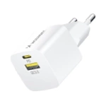 Wozinsky WWCEAC GaN USB-A USB-C 33W nástěnná nabíječka - bílá