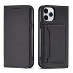 Pouzdro na magnetické karty pro iPhone 12 Pro Pouch Card Wallet Card Holder Card Holder Black