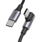 Angle cable USB-C to USB-C UGREEN US334 5A, PD 100W, 1m (black)