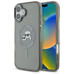 Karl Lagerfeld KLHMP16SHLSKCK iPhone 6.1" czarny/black hardcase IML Metal Karl&Choupette Head MagSafe