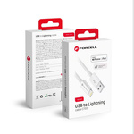 FORCELL kabel USB A zu Lightning 8-polig MFI 2.4A/5V 12W C703 1m weiß