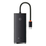 Baseus 4portový adaptér HUB řady Lite (Type-C na USB 3.0*4) 25 cm černý