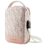 Borsa Guess GUHBHGCFSEP Organizzatore a righe GCube rosa/rosa