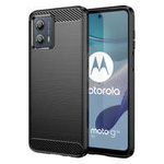 Carbon Case pro Motorola Moto G53 flexibilní silikonový karbonový kryt černý