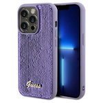 Etui Guess GUHCP13LPSFDGSUiPhone 13 Pro / 13 6.1" fioletowy/purple hardcase Sequin Script Metal Case