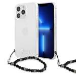 Pouzdro GUESS Apple iPhone 13 13 Pro Black Pearl Clear Hardcase