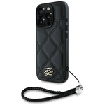 Etui Karl Lagerfeld Quilted Initial Logo & Chain Strap do iPhone 16 Pro Max czarny