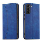 Magnet Fancy Case pro Samsung Galaxy S23 flip cover stojánek na peněženku modrý