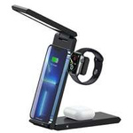 USAMS Indukční nabíjení s lampou 3v1 15W černá/černá CD181WXC01 (US-CD181)