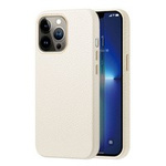 Kožené pouzdro Dux Ducis Roma pro iPhone 13 Pro elegantní pouzdro z pravé kůže bílé