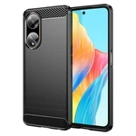 Ohebné pouzdro s karbonovým vzorem pro Oppo A98 5G Carbon Case - černé