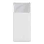 Baseus Bipow powerbank s displejem 30000mAh 15W bílá (Overseas Edition) + kabel USB-A - Micro USB 0,25m bílá (PPBD050202)