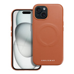 Futerał Roar Leather Mag Case kompatybilny z MagSafe - do iPhone 15 Brązowy