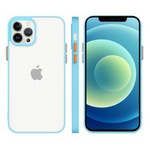 Mléčný Case silikonový flexibilní průsvitný pouzdro na iPhone XS Max modrý