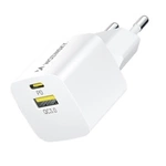Wozinsky WWCEAC GaN USB-A USB-C 33W nástěnná nabíječka - bílá