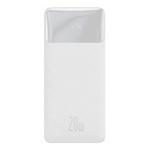 Baseus Bipow powerbanka s rychlým nabíjením 20000mAh 20W bílá (Overseas Edition) + kabel USB-A - Micro USB 0,25m bílá (PPBD050302)