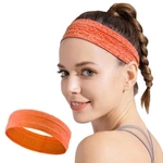 Elastická látková čelenka na běhání fitness růžová