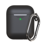 KeyBudz Elevate Keychain - silikonový pouzdro ochrana pro AirPods 1/2 (černá)