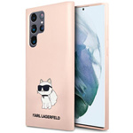 Etui Karl Lagerfeld KLHCS24LSNCHBCP S24 Ultra S928 hardcase różowy/pink Silicone Choupette Case