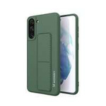 Wozinsky Kickstand Case Silikonový kryt stojanu pro Samsung Galaxy S21 + 5G tmavě zelený