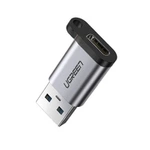 USB C (samice) - USB (samec) adaptér Ugreen US276 USB 5Gb/s - šedý