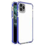 Pružný Armor gelový elastický pancéřový kryt s barevným rámečkem pro iPhone 11 Pro Max modrý